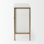 69760 - Savannah White Fir Veneer w/ Gold Metal Accent 2-Door Accent Cabinet