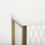 69760 - Savannah White Fir Veneer w/ Gold Metal Accent 2-Door Accent Cabinet