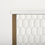 69760 - Savannah White Fir Veneer w/ Gold Metal Accent 2-Door Accent Cabinet