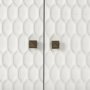 69760 - Savannah White Fir Veneer w/ Gold Metal Accent 2-Door Accent Cabinet