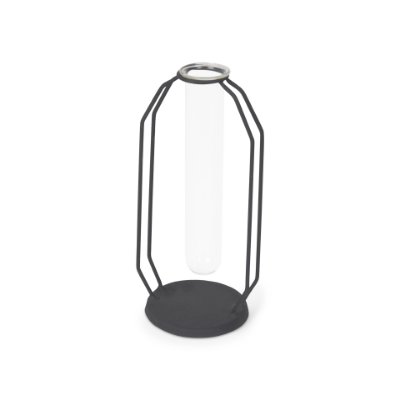 69780 - Aria 4.3L x 3.9W x 9.6H Metal and Glass Decorative Accent