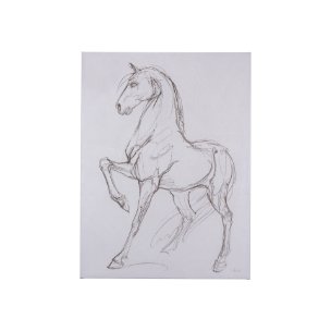 Horse II by Mercana Studio a Hand Embellished Textured Canvas