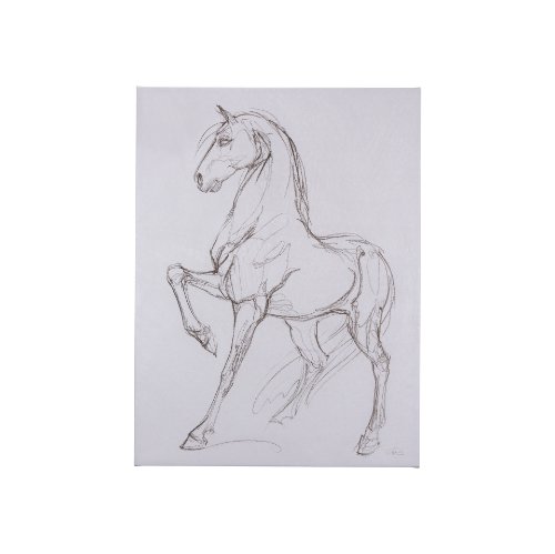 102227-S - Horse II by Mercana Studio a Hand Embellished Textured Canvas