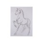 102227-S - Horse II by Mercana Studio a Hand Embellished Textured Canvas