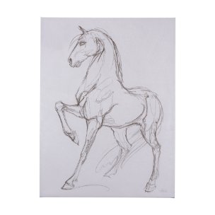 Horse II by Mercana Studio a Hand Embellished Textured Canvas