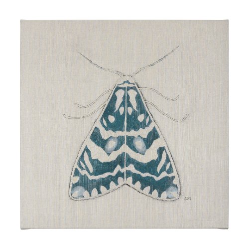 102216-L - Moth Blue III by Mercana Studio a Hand Embellished Textured Canvas