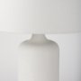 68340 - Melanie 17.0L x 17.0W x 30.5H White Shade W/White Base Table Lamp