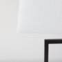 69701 - Peyton 14.0L x 9.0W x 26.2H Black Metal W/Marble Cube and White Shade Table Lamp
