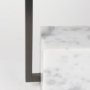 69701 - Peyton 14.0L x 9.0W x 26.2H Black Metal W/Marble Cube and White Shade Table Lamp