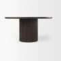 69873-AB - Terra 60L x 60W x 30H Dark Brown Wood Round Fluted Dining Table