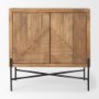 69754 - Cairo 36.0L x 19.5W x 36.0H 2 Door Wood and Metal Cabinet