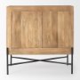 69754 - Cairo 36.0L x 19.5W x 36.0H 2 Door Wood and Metal Cabinet
