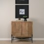 69754 - Cairo 36.0L x 19.5W x 36.0H 2 Door Wood and Metal Cabinet