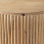 69882 - Terra 18L x 18W x 22H Light Brown Wood Fluted Round Side Table