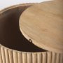 69882 - Terra 18L x 18W x 22H Light Brown Wood Fluted Round Side Table