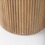 69882 - Terra 18L x 18W x 22H Light Brown Wood Fluted Round Side Table