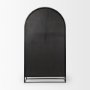 69885 - Sloan 47.5W x 85.5H Black Wood W/Black Metal Frame Arch Cabinet