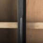69885 - Sloan 47.5W x 85.5H Black Wood W/Black Metal Frame Arch Cabinet