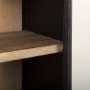 69885 - Sloan 47.5W x 85.5H Black Wood W/Black Metal Frame Arch Cabinet