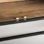 69885 - Sloan 47.5W x 85.5H Black Wood W/Black Metal Frame Arch Cabinet
