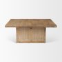 69902 - Grier 42" Square Light Brown Wood w/ Cane Coffee Table