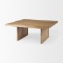 69902 - Grier 42" Square Light Brown Wood w/ Cane Coffee Table
