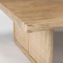 69902 - Grier 42" Square Light Brown Wood w/ Cane Coffee Table