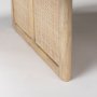 69902 - Grier 42" Square Light Brown Wood w/ Cane Coffee Table