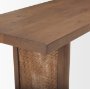 69906 - Grier 65" Medium Brown Solid Wood w/ Cane Console Table