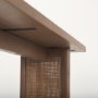 69906 - Grier 65" Medium Brown Solid Wood w/ Cane Console Table