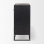 69887 - Sloan 40.0W Black Wood W/Black Metal Frame Accent Cabinet
