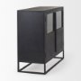 69887 - Sloan 40.0W Black Wood W/Black Metal Frame Accent Cabinet