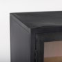 69887 - Sloan 40.0W Black Wood W/Black Metal Frame Accent Cabinet