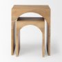 69915 - Chloe 20.0L x 20.0W x 24.0H Set of 2 Cottage Wood Nesting Accent Tables
