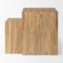 69915 - Chloe 20.0L x 20.0W x 24.0H Set of 2 Cottage Wood Nesting Accent Tables