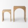 69915 - Chloe 20.0L x 20.0W x 24.0H Set of 2 Cottage Wood Nesting Accent Tables