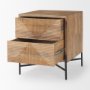 69923 - Cairo 22.0L x 22.0W x 26.0H Wood 2 Drawer Accent table