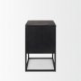69888 - Sloan Black Wood W/Black Metal Frame Side Table