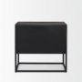 69888 - Sloan Black Wood W/Black Metal Frame Side Table