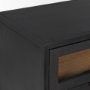 69888 - Sloan Black Wood W/Black Metal Frame Side Table
