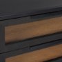 69888 - Sloan Black Wood W/Black Metal Frame Side Table