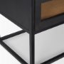 69888 - Sloan Black Wood W/Black Metal Frame Side Table