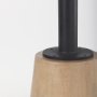 69928-AB - Maxwell 32" Round White Marble Tabletop w/ Blonde Wood & Black Metal Accent Pedestal Bistro Table