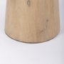 69928-AB - Maxwell 32" Round White Marble Tabletop w/ Blonde Wood & Black Metal Accent Pedestal Bistro Table