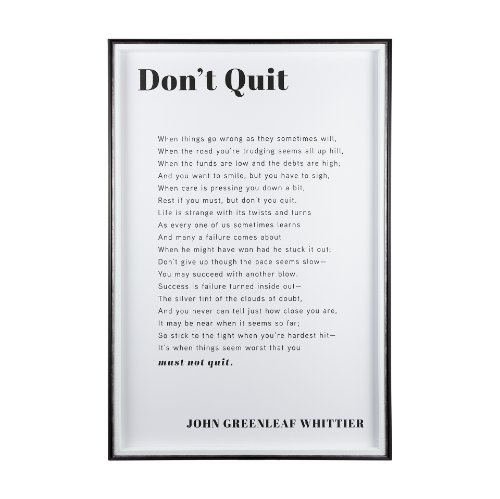 13931 - Don't Quit by Mercana Studio a Framed Art Print Matted under Glass