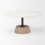 69976-AB - Maxwell  Marble Top Pedestal Base Round Coffee Table