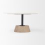 69976-AB - Maxwell  Marble Top Pedestal Base Round Coffee Table