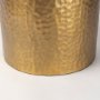 70055 - Leo 18.0L x 18.0W x 31.0H Gold Hammered W/White Fabric Shade Table Lamp