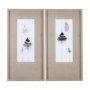 14326 - Feather Collection by Mercana Studio a Hand Embellished Textured Framed Art Print Matted under Glass