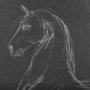 14328 - Horse IV by Mercana Studio a Hand Embellished Textured Framed Art Print Matted under Glass